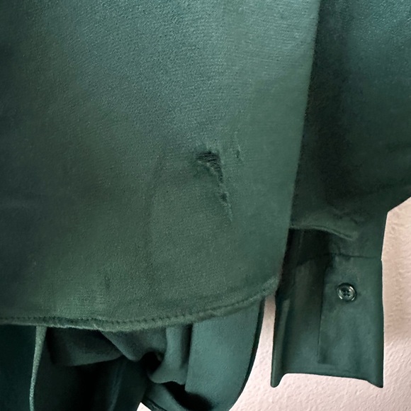 ZARA Limited Edition Green Long Sleeves Maxi Wrap Around Medium Cocktail Dress - Picture 10 of 13